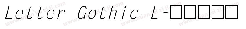 Letter Gothic L字体转换